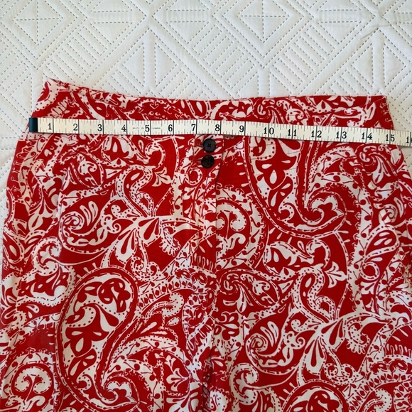 Ann Taylor LOFT Paisley Print Wide Leg Cropped Pant Size 2 Petite - Picture 5 of 8